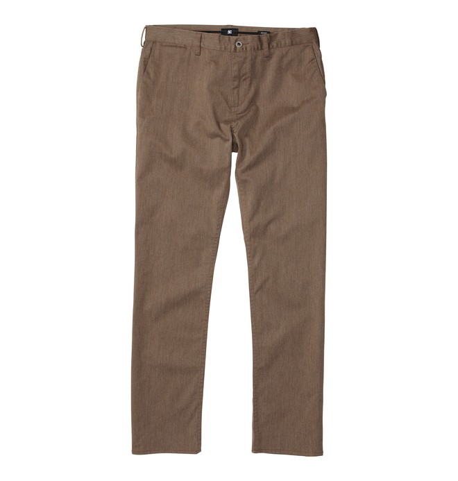 dcshoes, Men's DC Worker Straight Fit Pant, DARK CHOC HEATHER (chh) 0 Men's DC Worker Straight Fit Pant Grey ADYNP00001 DC Shoes