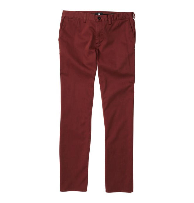 dcshoes, Men's DC Worker Straight Fit Pant, MAROONED (rsd0) 0 Men's DC Worker Straight Fit Pant Red ADYNP00001 DC Shoes