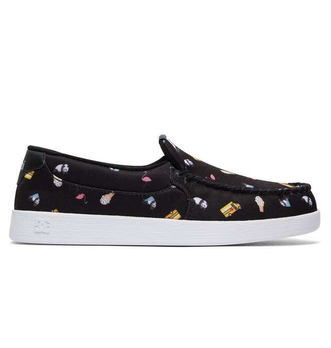 dcshoes, Villain S ENJOI - Chaussures de skate Slip-On, BLACK/WHITE PRINT (bwp) 0 Villain S ENJOI - Chaussures de skate Slip-On Noir ADYS100399 DC Shoes