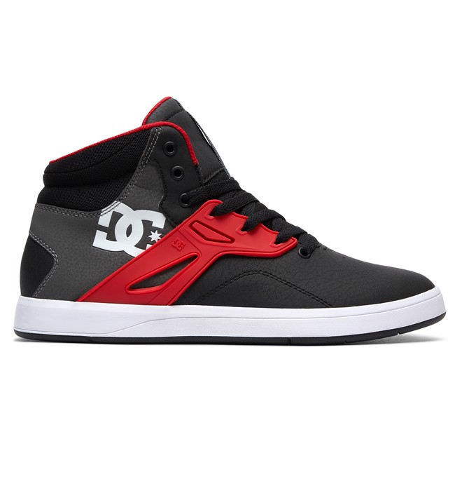 dcshoes, Men's Frequency High-Top Shoes, BLACK/GREY/RED (xksr) 0 Men's Frequency High-Top Shoes Black ADYS100410 DC Shoes