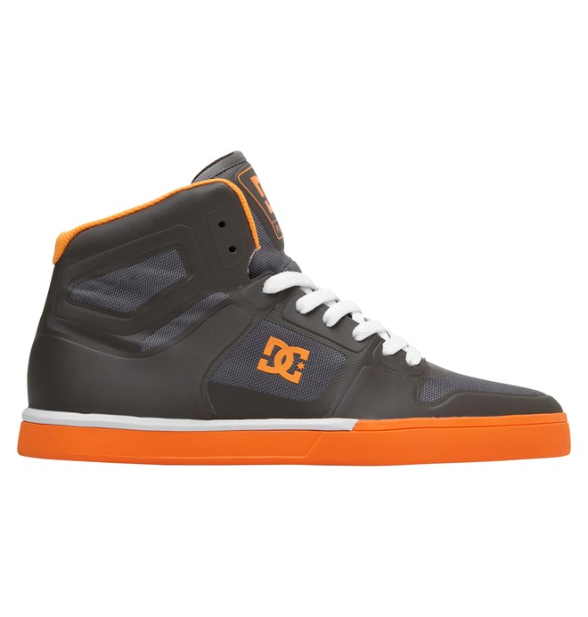 dcshoes, Men's Pure NS High Shoes, WILD DOVE/ORANGE (wvo) 0 Men's Pure NS High Shoes Grey ADYS700012 DC Shoes