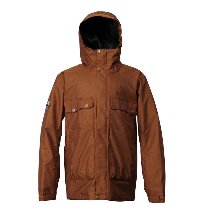 dcshoes, Men's Ambush Snowboard Jacket, RUBBER (cpp0) 0 Men's Ambush Snowboard Jacket Brown ADYTJ00007 DC Shoes