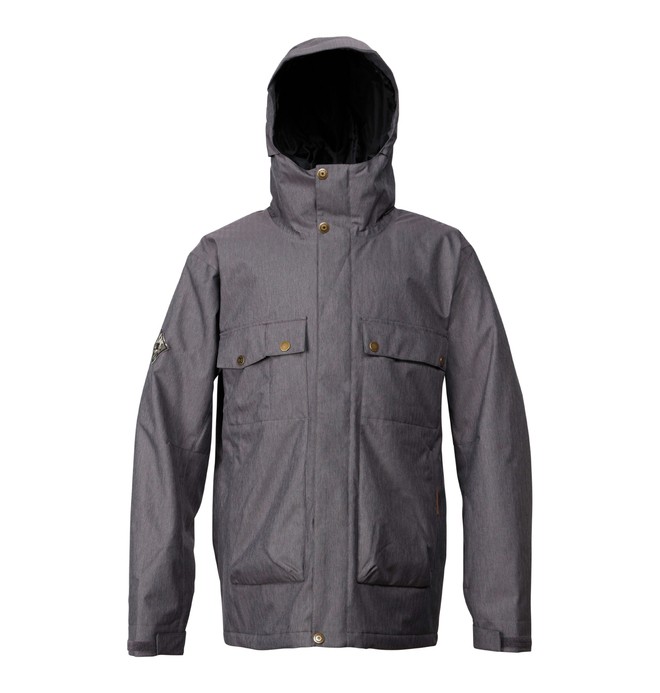 dcshoes, Men's Ambush Snowboard Jacket, DARK GULL GREY (kpw0) 0 Men's Ambush Snowboard Jacket Black ADYTJ00007 DC Shoes