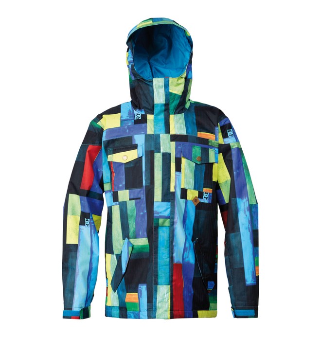 dcshoes, Men's Servo Snowboard Jacket, BRICK PLAID METHYL (bpj6) 0 Men's Servo Snowboard Jacket Blue ADYTJ00009 DC Shoes