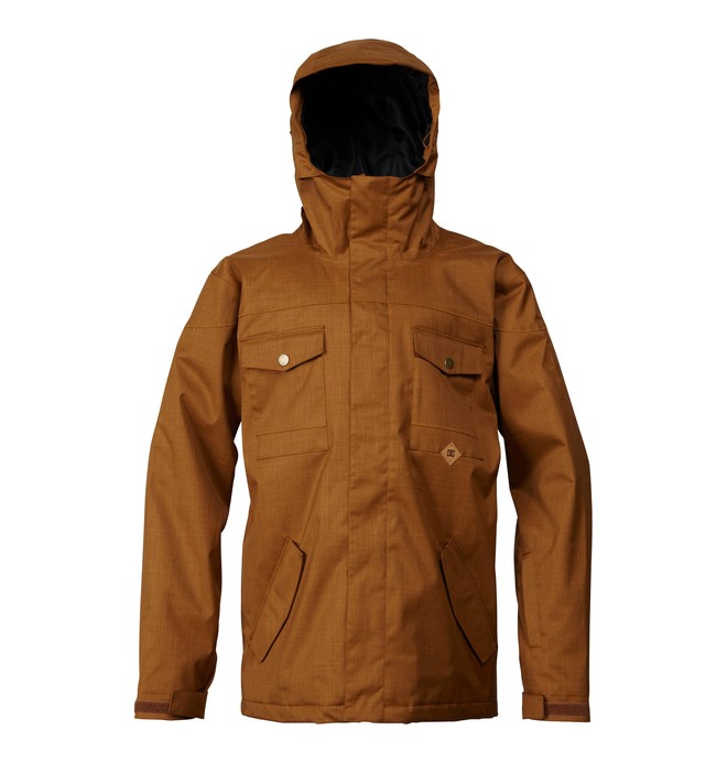 dcshoes, Men's Servo Snowboard Jacket, RUBBER (cpp0) 0 Men's Servo Snowboard Jacket Brown ADYTJ00009 DC Shoes