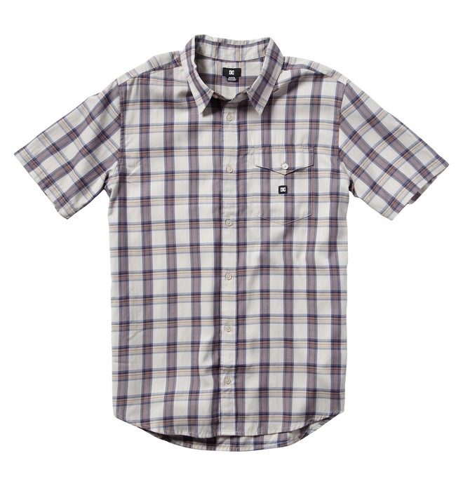 dcshoes, Men's Eschaton Short Sleeve Shirt, ASH (ash) 0 Men's Eschaton Short Sleeve Shirt ADYWT00002 DC Shoes