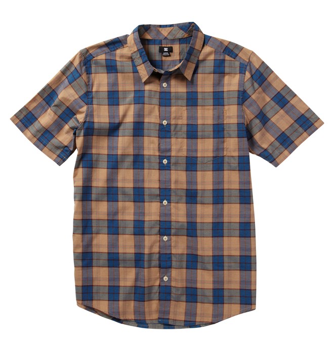 dcshoes, Men's Dharma SS Shirts, KHAKI PLAID (tky1) 0 Men's Dharma SS Shirts Beige ADYWT00027 DC Shoes