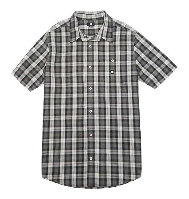 dcshoes, Men's Deeps SS Shirt, DK SHDW PLAID (krp1) 0 Men's Deeps SS Shirt Black ADYWT00066 DC Shoes