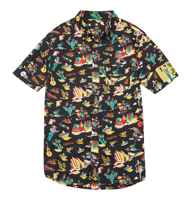 dcshoes, Men's Fiesta SS Shirt, BLACK PRINT (kvj6) 0 Men's Fiesta SS Shirt Black ADYWT00068 DC Shoes