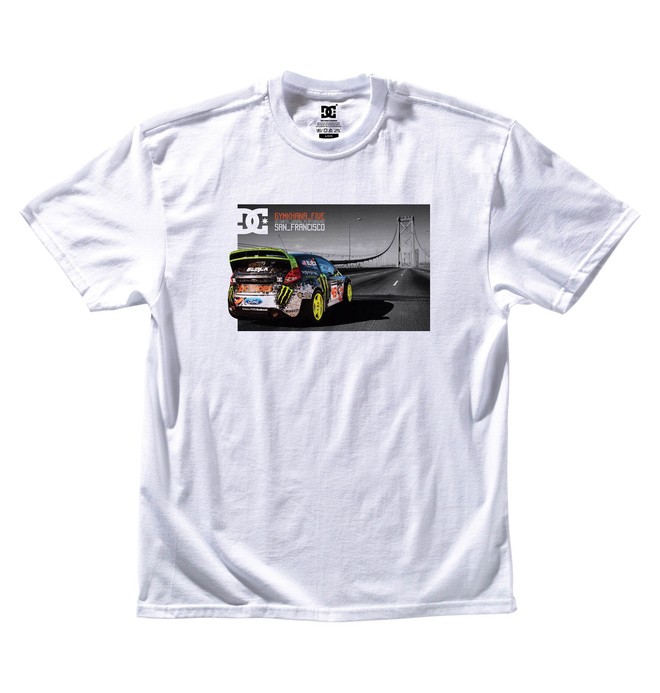 dcshoes, Men's Ken Block Gymkhana 5 Starter Tee, WHITE (wht) 0 Men's Ken Block Gymkhana 5 Starter Tee ADYZT00520 DC Shoes