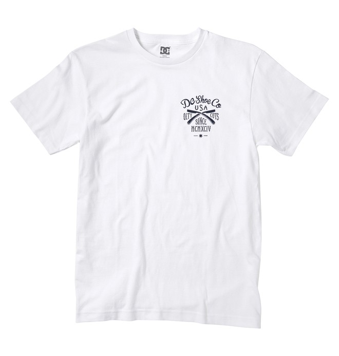 dcshoes, Men's Business Cut Tee, WHITE (wbn0) 0 Men's Business Cut Tee White ADYZT01296 DC Shoes
