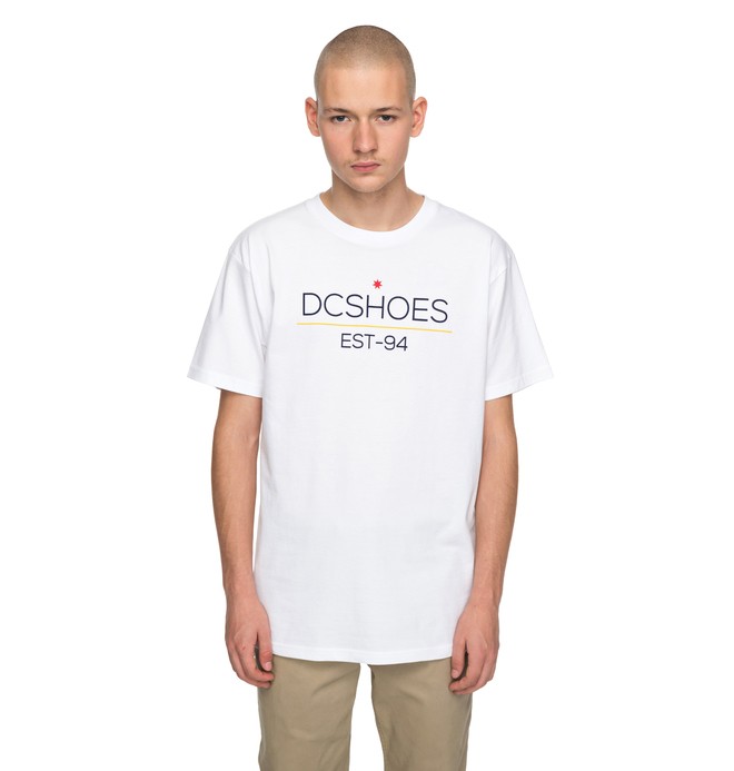 dcshoes, Men's DC Club Tee, SNOW WHITE (wbb0) 0 Men's DC Club Tee White ADYZT04165 DC Shoes