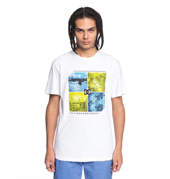 dcshoes, Men's City To State Tee, SNOW WHITE (wbb0) 0 Men's City To State Tee White ADYZT04228 DC Shoes