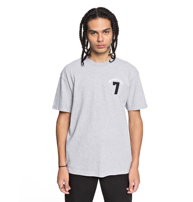 dcshoes, Men's Lucky Seven Tee, GREY HEATHER (knfh) 0 Men's Lucky Seven Tee Black ADYZT04256 DC Shoes