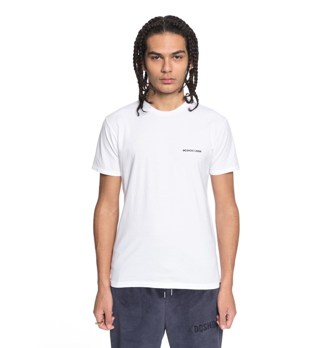 dcshoes, Men's Embroidered Tee, SNOW WHITE (wbb0) 0 Men's Embroidered Tee White ADYZT04279 DC Shoes
