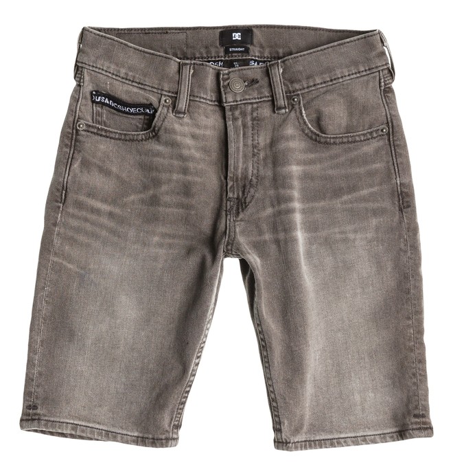 dcshoes, Worker Straight Denim Shorts Grey Boy, GREY STONE (kpcw) 0 Worker Straight Denim Shorts Grey Boy EDBDS03000 DC Shoes