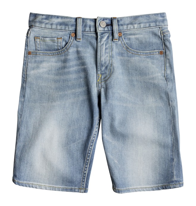 dcshoes, Worker Light Indigo Blue - Denim Shorts, LIGHT INDIGO BLEACH (bfgw) 0 Worker Light Indigo Blue - Denim Shorts Blue EDBDS03014 DC Shoes