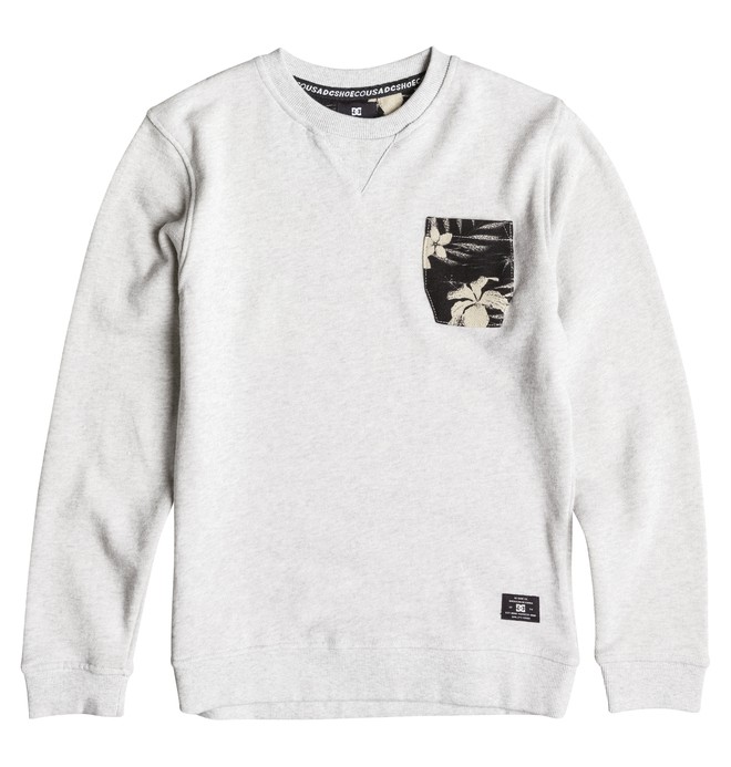 dcshoes, Bellingham - Sweatshirt, LIGHT HEATHER GREY (seyh) 0 Bellingham - Sweatshirt Gray EDBFT03054 DC Shoes