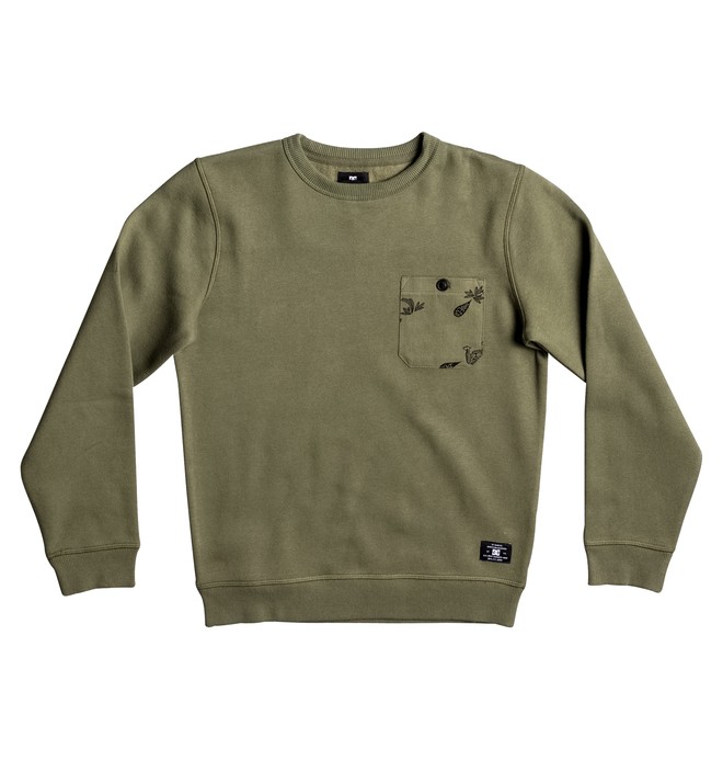 dcshoes, Cappell - Sweat, VINTAGE GREEN (gzj0) 0 Cappell - Sweat Vert EDBFT03118 DC Shoes
