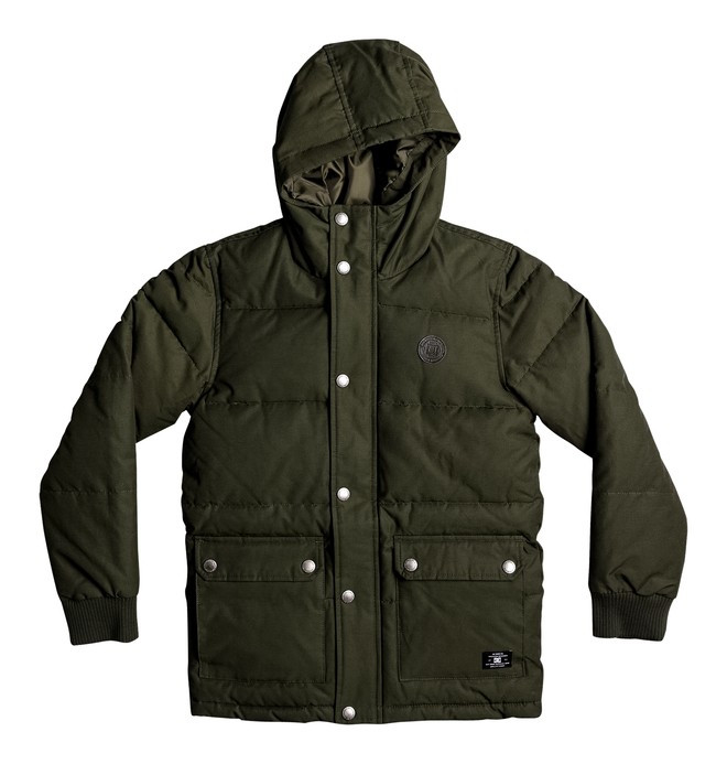 dcshoes, Aydon - Padded Hooded Jacket, DARK OLIVE (csn0) 0 Aydon - Padded Hooded Jacket Brown EDBJK03023 DC Shoes