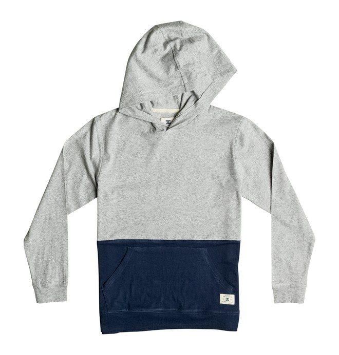 dcshoes, Heroland - Hooded Long Sleeve T-Shirt, GREY HEATHER (knfh) 0 Heroland - Hooded Long Sleeve T-Shirt Black EDBKT03057 DC Shoes