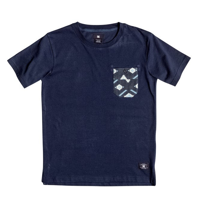 dcshoes, Lubbock - Pocket T-Shirt, BLUE IRIS ETHNIC PRINT (tms1) 0 Lubbock - Pocket T-Shirt Beige EDBKT03060 DC Shoes