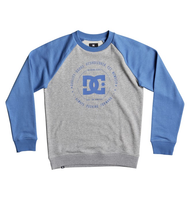dcshoes, Rebuilt - Sweatshirt, CAMPANULA/ GREY HEATHER (xbbs) 0 Rebuilt - Sweatshirt Blue EDBSF03057 DC Shoes