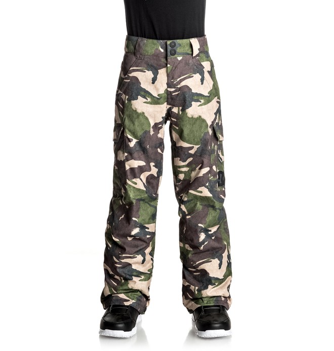 dcshoes, Boy's 8-16 Banshee Snow Pants, BRITISH WOODLAND CAMO YOUTH (gry6) 0 Boy's 8-16 Banshee Snow Pants Green EDBTP03006 DC Shoes