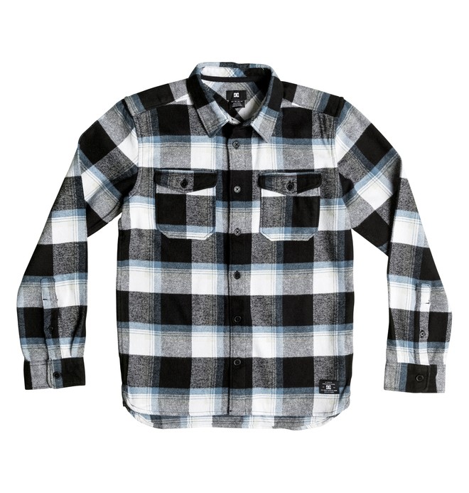 dcshoes, Marsha Flannel - Long Sleeve Shirt, MARSHA BLACK (kvj3) 0 Marsha Flannel - Long Sleeve Shirt Black EDBWT03017 DC Shoes
