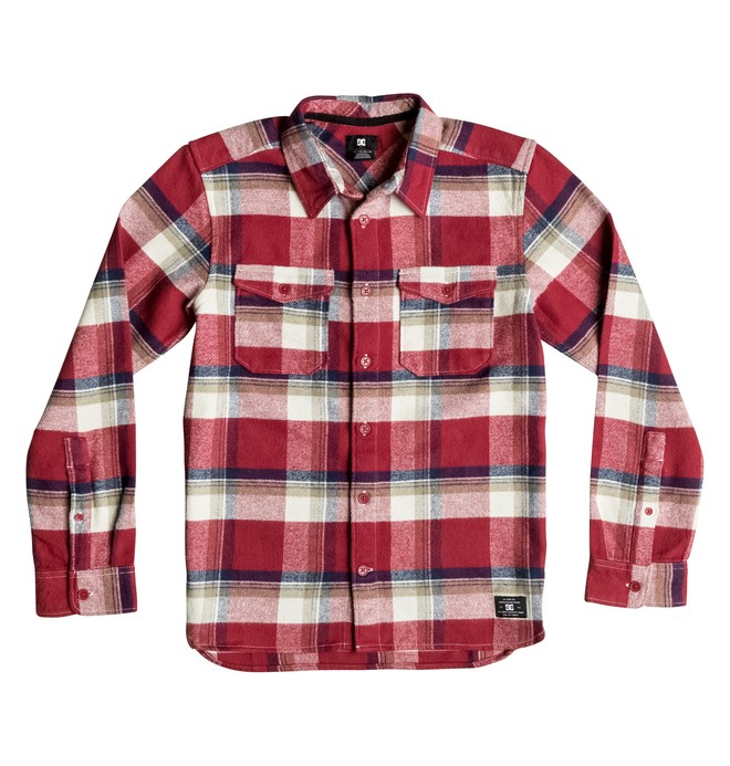 dcshoes, Marsha Flannel - Long Sleeve Shirt, MARSHA CHILI PEPPER (rrd2) 0 Marsha Flannel - Long Sleeve Shirt Red EDBWT03017 DC Shoes