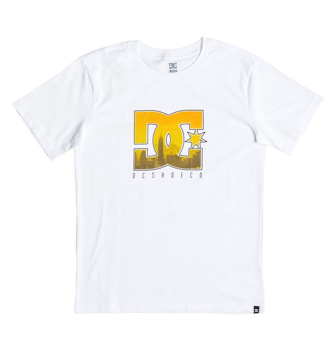 dcshoes, Big City - Tee-Shirt, SNOW WHITE (wbb0) 0 Big City - Tee-Shirt Blanc EDBZT03199 DC Shoes
