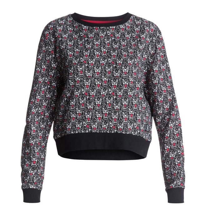 dcshoes, Marpole Print - Sweatshirt, BLACK PANTHER PRINT (kvj7) 0 Marpole Print - Sweatshirt EDJFT03032 DC Shoes