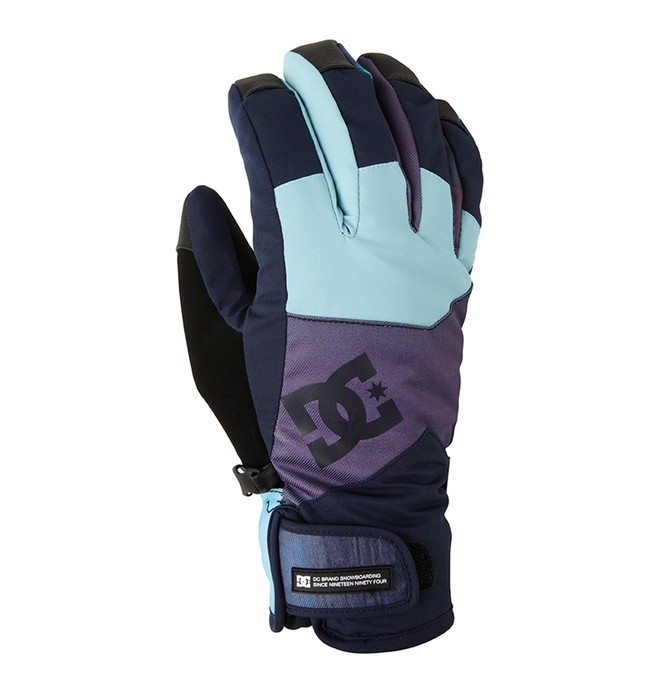 dcshoes, Women's Seger Snowboard Gloves, PLAIDLIKE DRESS BLUE (btk1) 0 Women's Seger Snowboard Gloves Blue EDJHN00004 DC Shoes