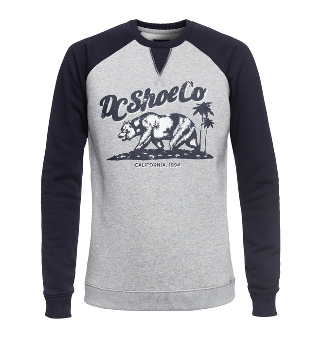 dcshoes, Bear And Palms Raglan - Sweat, GREY HEATHER (knfh) 0 Bear And Palms Raglan - Sweat EDJSF03015 DC Shoes