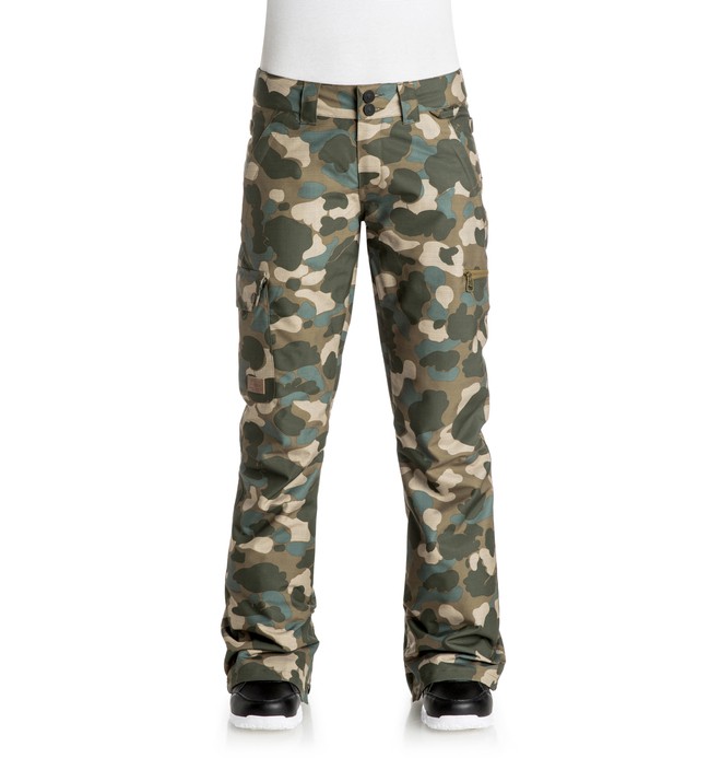 dcshoes, Recruit - Snow Pants, CAMOUFLAGE LODGE WOMEN (cne8) 0 Recruit - Snow Pants Brown EDJTP03007 DC Shoes
