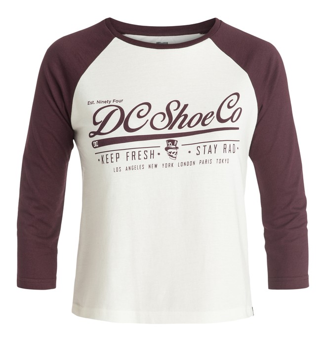 dcshoes, Stay Rad Raglan - Cropped T-Shirt, ANTIQUE WHITE (wcl0) 0 Stay Rad Raglan - Cropped T-Shirt EDJZT03070 DC Shoes