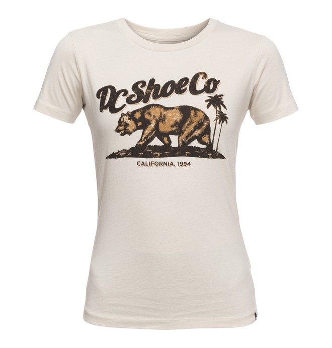 dcshoes, Bear And Palms - T Shirt col rond, RAINY DAY (sew0) 0 Bear And Palms - T Shirt col rond Gris EDJZT03088 DC Shoes
