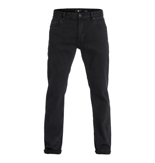 dcshoes, Men's Worker Straight Washed 32" Inseam Jeans, DARK USED BLACK (ktew) 0 Men's Worker Straight Washed 32" Inseam Jeans Black EDYDP03023 DC Shoes