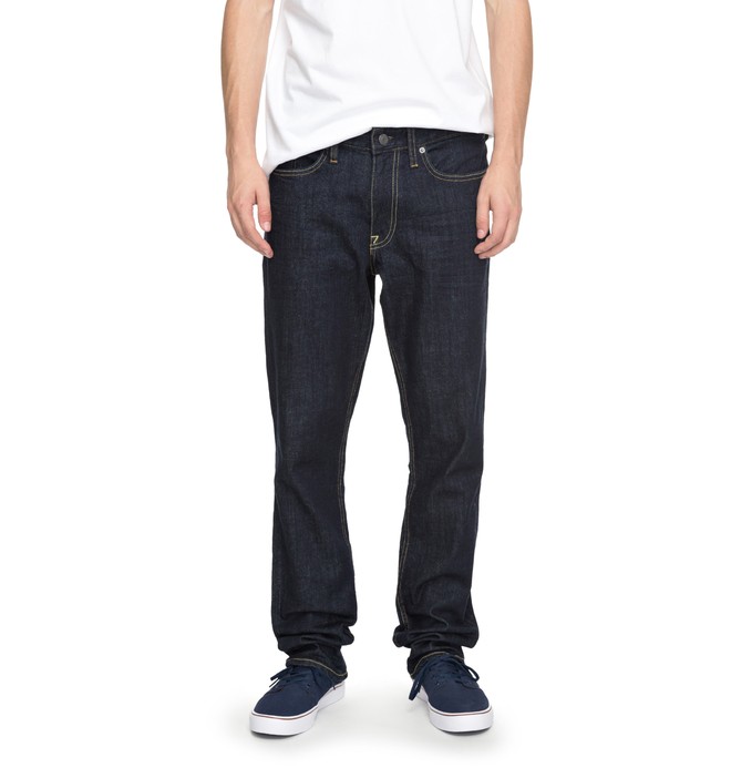 dcshoes, Worker Indigo Rinse Straight - Straight Fit Jeans, INDIGO RINSE (btkw) 0 Worker Indigo Rinse Straight - Straight Fit Jeans Blue EDYDP03324 DC Shoes