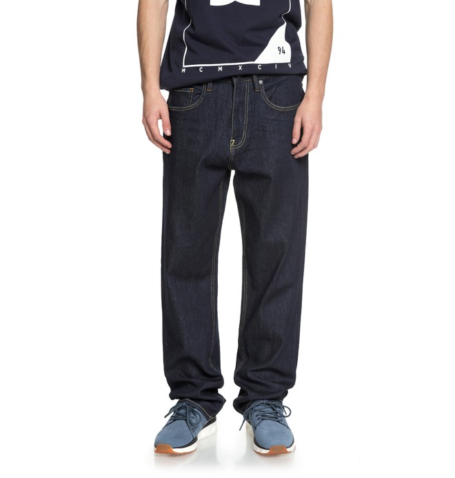 dcshoes, Men's Worker Indigo Rinse Relaxed Fit Jeans, INDIGO RINSE (btkw) 0 Men's Worker Indigo Rinse Relaxed Fit Jeans Blue EDYDP03371 DC Shoes