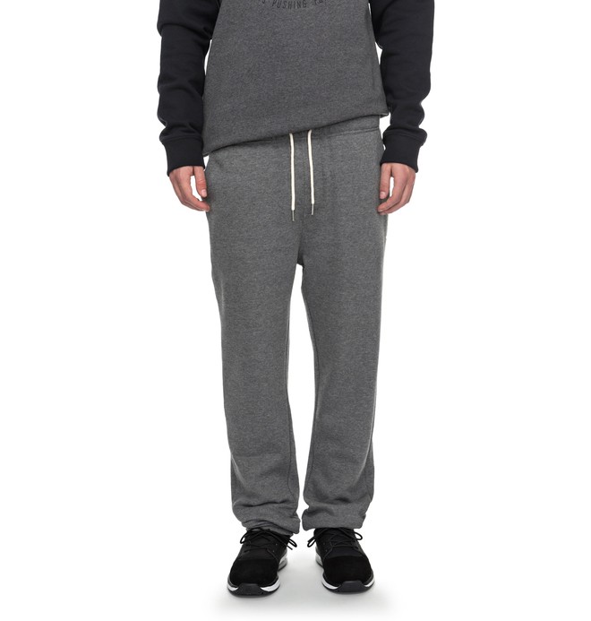 dcshoes, Rebel - Tracksuit Bottoms, CHARCOAL HEATHER (kteh) 0 Rebel - Tracksuit Bottoms Black EDYFB03012 DC Shoes