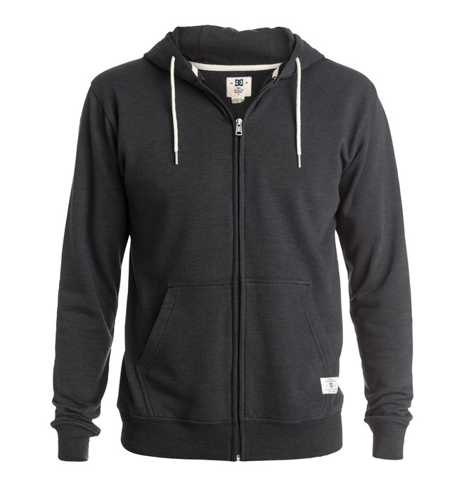 dcshoes, Rebel - Zip-Up Hoodie, PIRATE BLACK (kte0) 0 Rebel - Zip-Up Hoodie Black EDYFT03096 DC Shoes