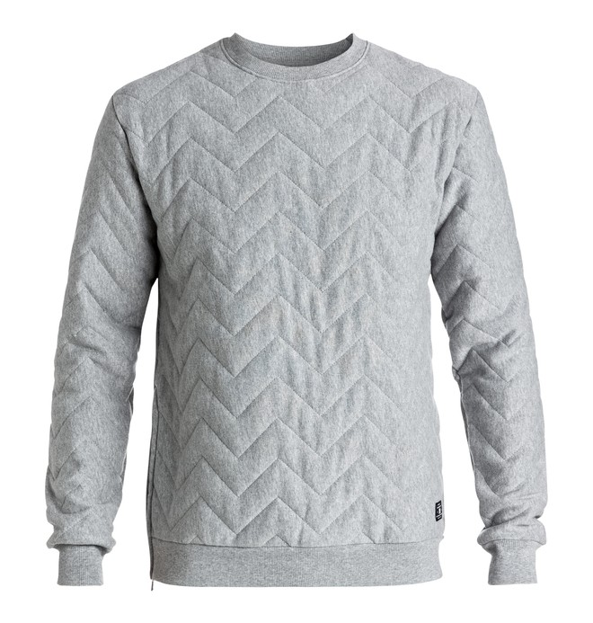 dcshoes, Wiletton - Quilted Sweatshirt, HEATHER GREY (knfh) 0 Wiletton - Quilted Sweatshirt Black EDYFT03214 DC Shoes