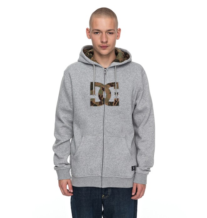 dcshoes, Hook Up - Zip-Up Hoodie, GREY HEATHER (knfh) 0 Hook Up - Zip-Up Hoodie Black EDYFT03222 DC Shoes