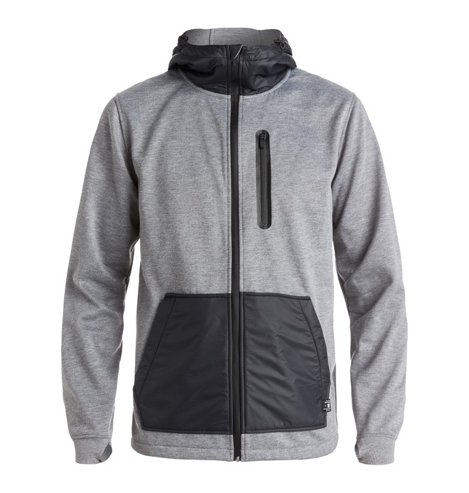 dcshoes, United - Sweat à capuche technique zippé, HEATHER PEWTER (bev0) 0 United - Sweat à capuche technique zippé Bleu EDYFT03228 DC Shoes