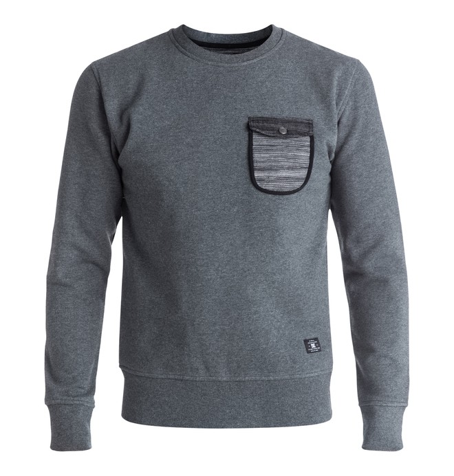 dcshoes, Weblay - Sweatshirt, HEATHER CHARCOAL (kteh) 0 Weblay - Sweatshirt Black EDYFT03243 DC Shoes