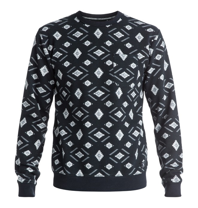 dcshoes, Wesler - Sweatshirt, BLACK ETHNIC PRINT (kvj5) 0 Wesler - Sweatshirt Black EDYFT03247 DC Shoes