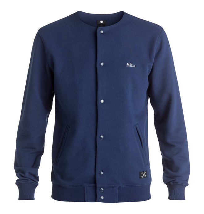 dcshoes, Hamby - Varsity Button Front Sweatshirt, SUMMER BLUES (bra0) 0 Hamby - Varsity Button Front Sweatshirt EDYFT03267 DC Shoes
