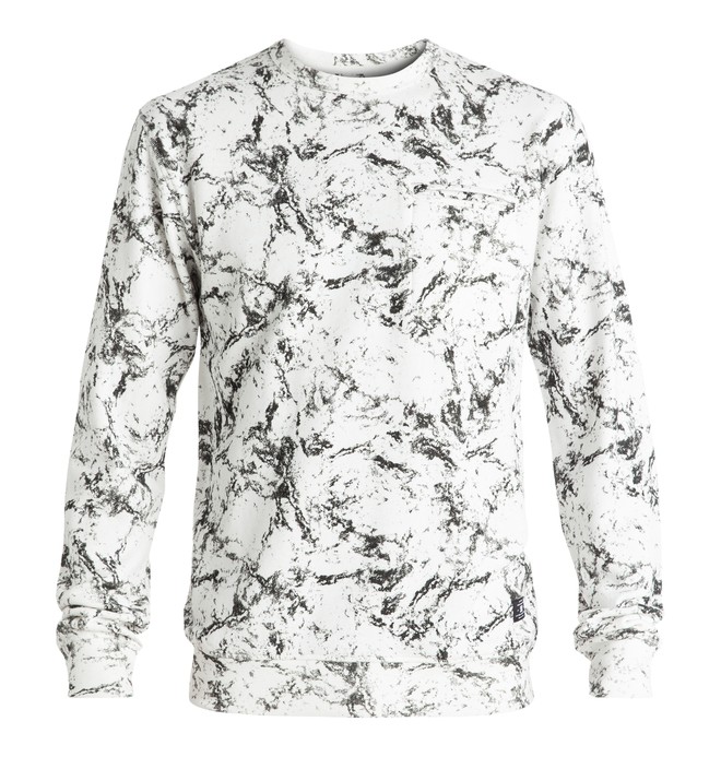 dcshoes, Lenox - Sweatshirt, LILY WHITE STORM PRINT (wcq1) 0 Lenox - Sweatshirt White EDYFT03268 DC Shoes