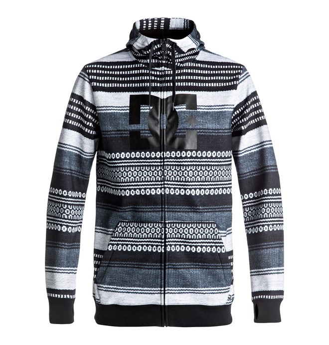 dcshoes, Snowstar - Zip-Up Technical Hoodie, PONCHO STRIPE GS (kvj3) 0 Snowstar - Zip-Up Technical Hoodie Black EDYFT03289 DC Shoes